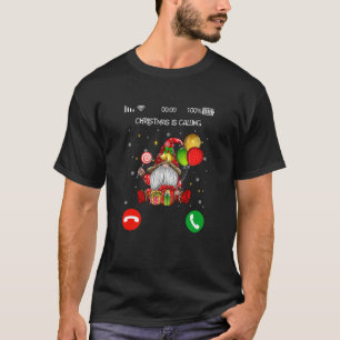 T-shirt Noël Appel à Noël Téléphone Christian Gnome