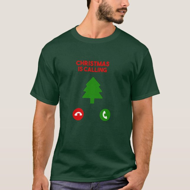 T-shirt Noël appelle Joyeux Noël Salutation Cadeau (Devant)