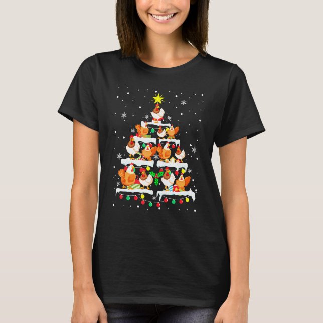 T-shirt Noël - Arbre aux poules (Devant)