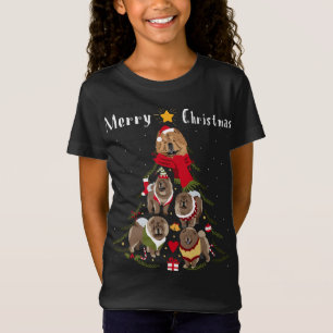 T-Shirt Noël Arbre Chow Chow Enfants Amoureux Chien de Noë