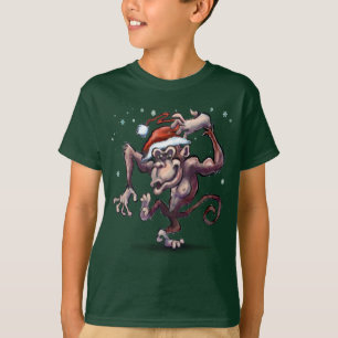 T-shirt Noël au chimpanzé