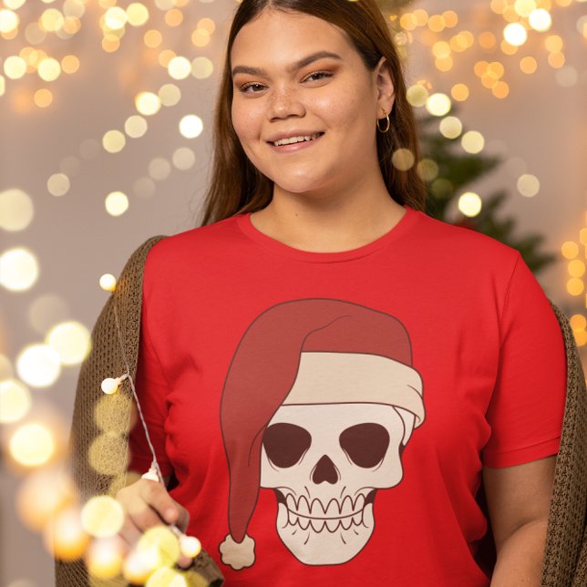 T-shirt Noël au crâne père Noël (Créateur téléchargé)