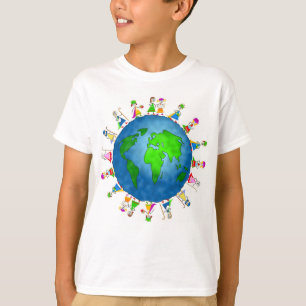 T-shirt Noël autour du sweatshirt du monde pour des