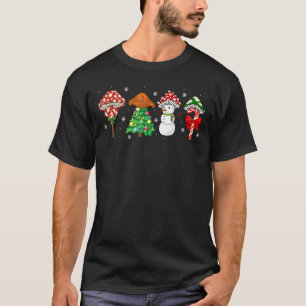 T-shirt Noël aux champignons mignons, Amanita Muscaria Xma