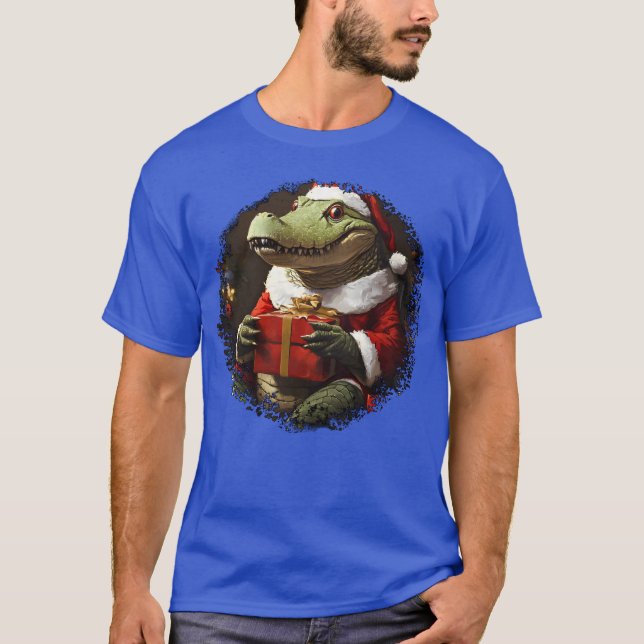 T-shirt Noël aux crocodiles drôle (Devant)