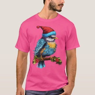 T-shirt Noël aux oiseaux bleus de l'Est