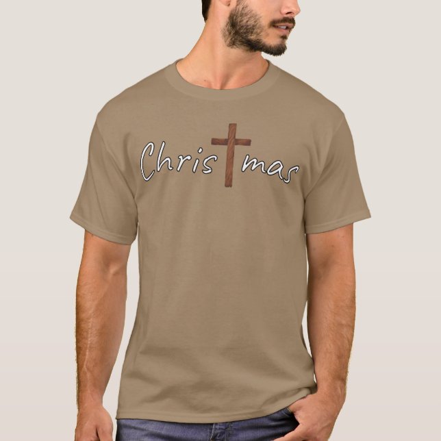 T-shirt Noël avec cadeau croisé (Devant)