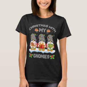 T-shirt Noël Avec Ma Famille Gnomes Correspondant À Noël