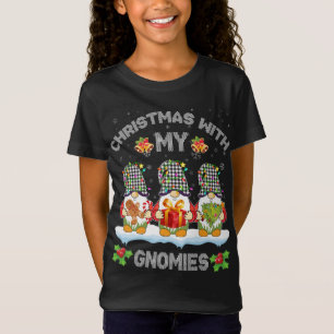 T-Shirt Noël Avec Ma Famille Gnomes Correspondant À Noël