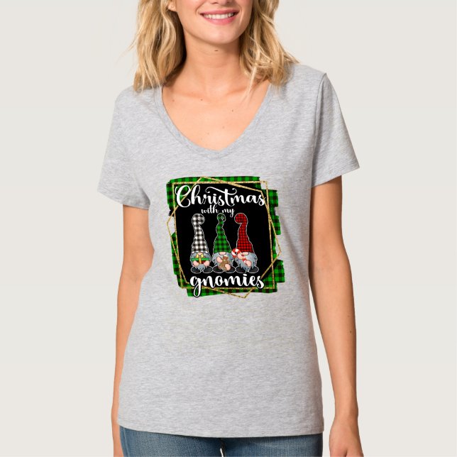 T-shirt Noël avec mes Gnomies (Devant)