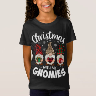 T-Shirt Noël Avec Mon Gnomie Leopard Enseignant Gnome Buf