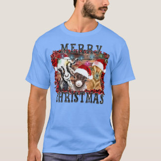 T-shirt Noël Avec Mon Herd Light Père Noël Vache Paysan Ne