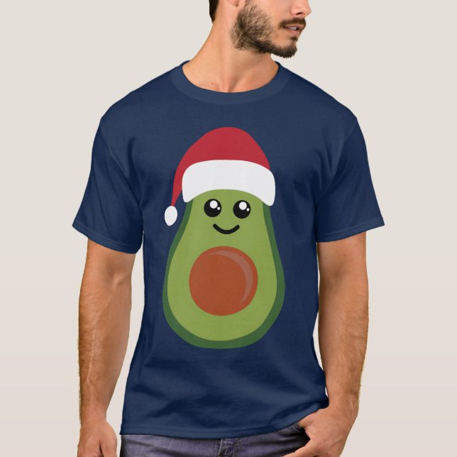T-shirt Noël Avocado Vegan Noël Noël Noël Noël Noël Noël N (Devant)