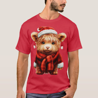 T-shirt Noël Baby Highland Cow 4