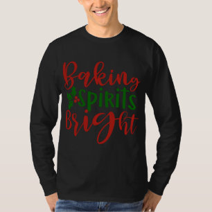 T-shirt Noël Baking Spiritueux Bright Cute Famille de vaca