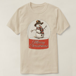 T-shirt Noël Balle de Noël Snowman Joyeux Noël