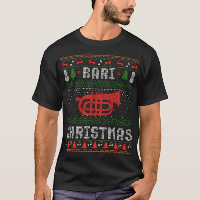 T-shirt Noël Bari Chemise Laide - Baritone Lover Noël (Devant)