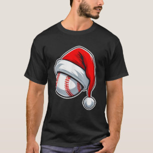 T-shirt Noël Baseball Noël Noël Chapeau Ball T Chemise