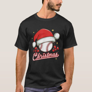 T-shirt Noël Baseball Noël Noël Chapeau Ball T Chemise