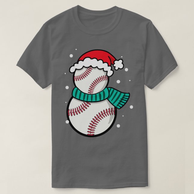 T-shirt Noël Baseball Santa Hat (Design devant)