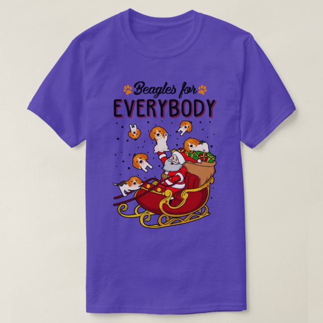 T-shirt Noël beagle (Design devant)
