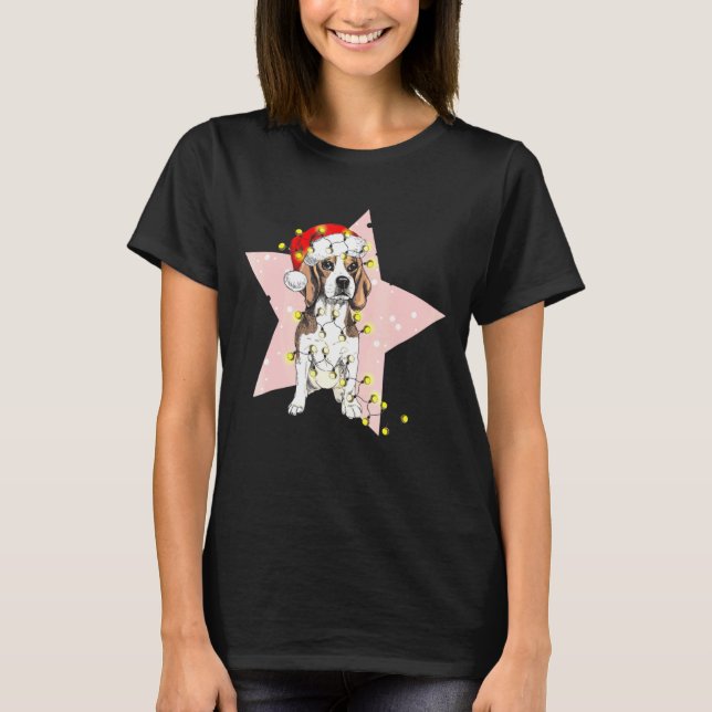 T-shirt Noël beagle (Devant)