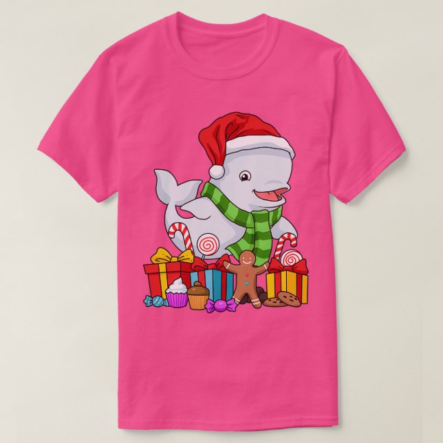 T-shirt Noël Beluga Whale Cadeau Enfants Noël Cadeau Moi (Design devant)