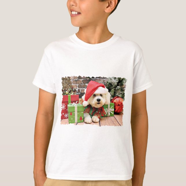 T-shirt Noël - Bichon Frise - marguerite (Devant)
