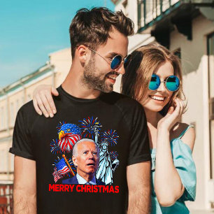 T-shirt Noël Biden Drôle Joe Biden Confus Noël