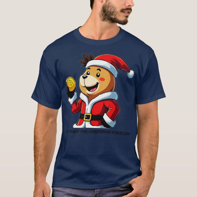 T-shirt Noël Bitcoin (Devant)