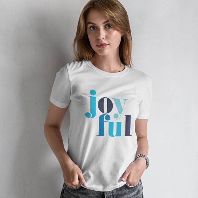 T-shirt Noël bleu hiver "Joyeux" (Créateur téléchargé)