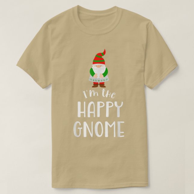T-shirt Noël Bonne fête Gnome (Design devant)
