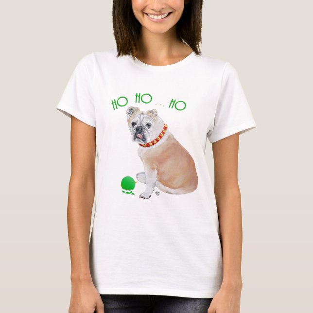 T-shirt Noël Bouledogue Anglais (Devant)