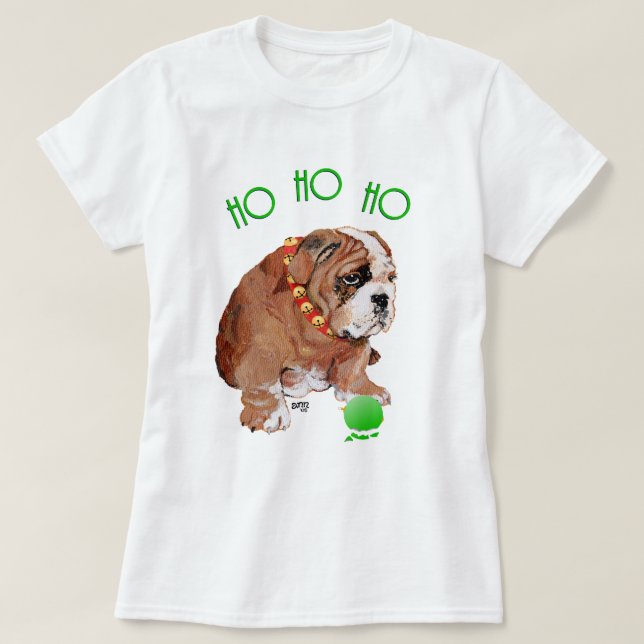 T-shirt Noël Bouledogue Anglais (Design devant)