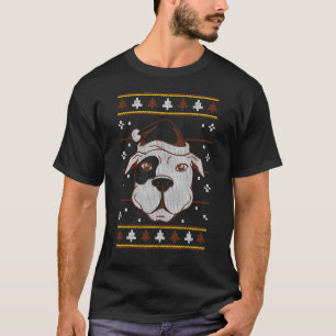 T-shirt Noël Bouledogue Français Pug Chapeau de Père Noël