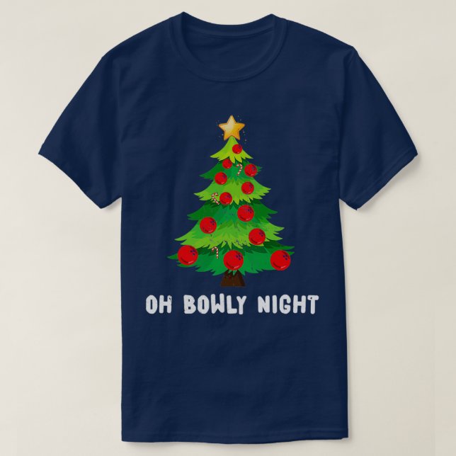 T-shirt Noël Bowling Xmas Tree Sport T (Design devant)