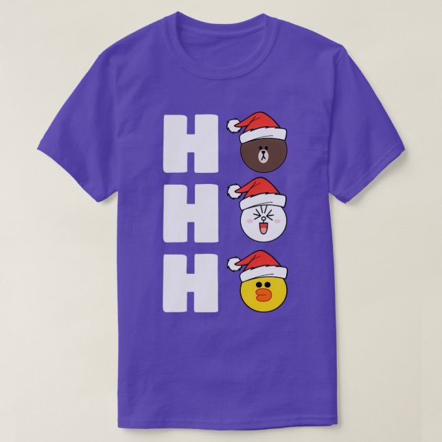 T-shirt Noel brun ours cône lapin lapin canard lapin (Design devant)