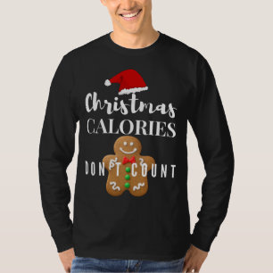 T-shirt Noël Calories ne compte pas le pain d'épice homme