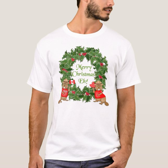 T-shirt Noël canadien (Devant)