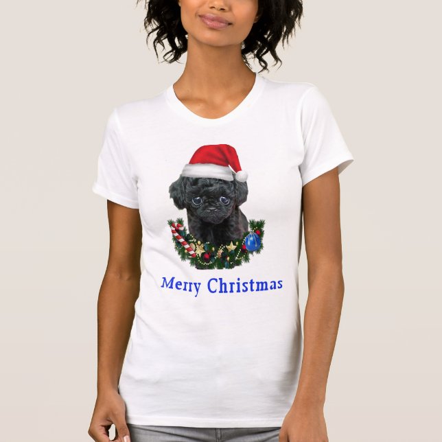 T-shirt Noël caniche (Devant)