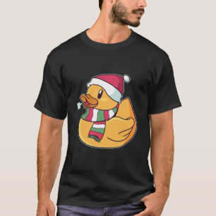 T-shirt Noël Caoutchouc Canard Santa Chapeau Cadeau Pour L