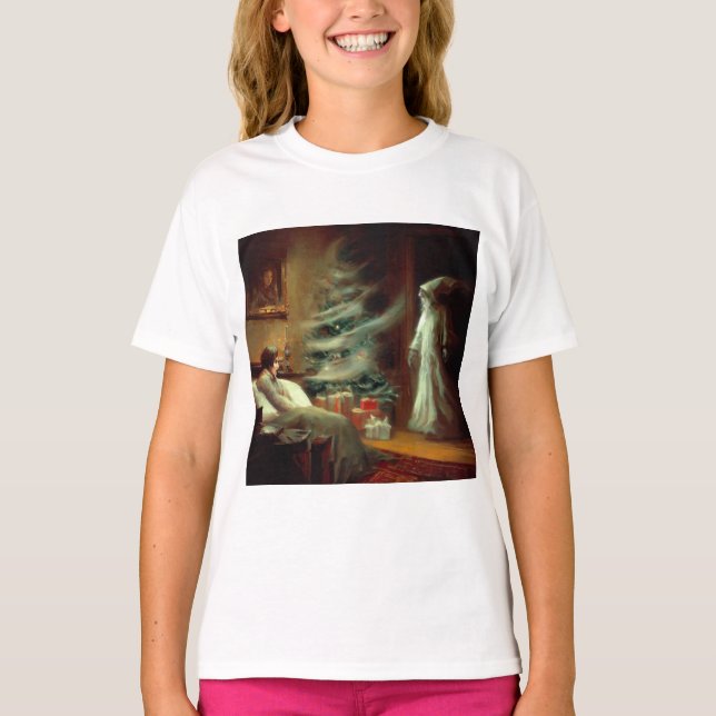 T-shirt Noël Carol Fantôme de Noël présent (Devant)