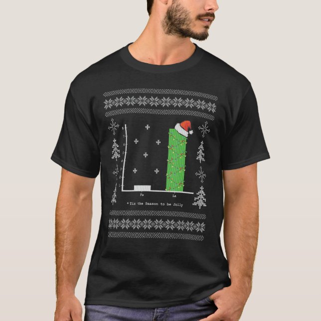 T-shirt Noël Carol Math Bar Graphe Laid Noël 1 (Devant)
