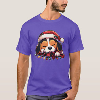 T-shirt Noël Casquette Noël Fairy Lights Beagle famille