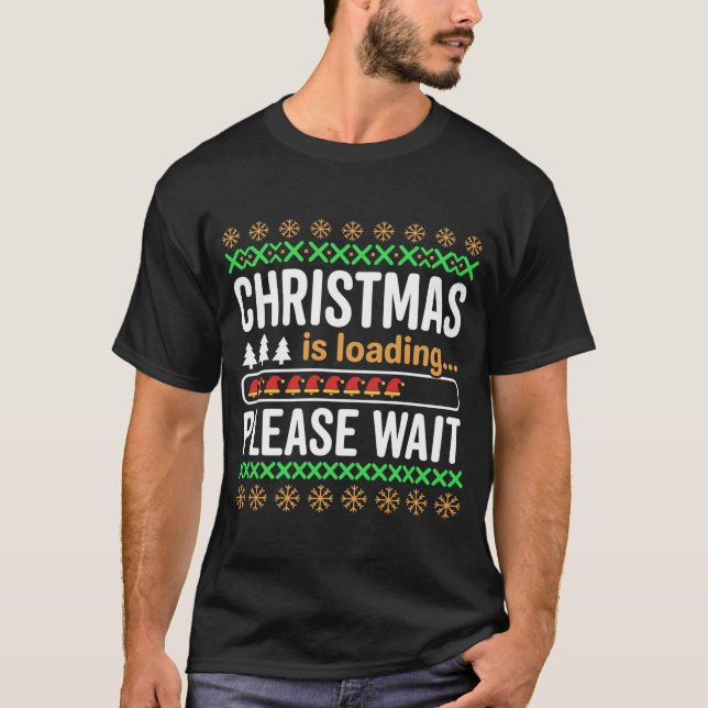 T-shirt Noël Charge Drôle Vacances (Devant)