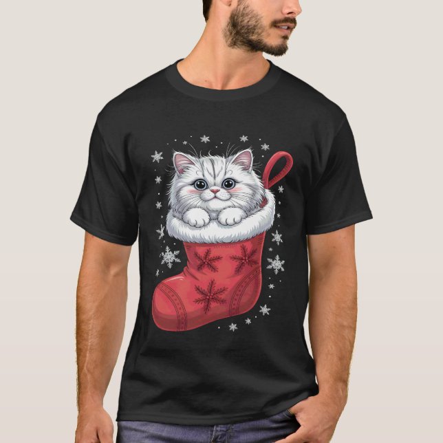 T-shirt Noël Chat Persan (Devant)
