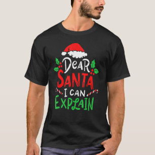 T-shirt Noël Cher Père Noël Je Peux Expliquer Funny Père N