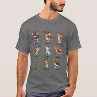 T-shirt Noël Chihuahua Reindeer Casquette Vêtements de Noë