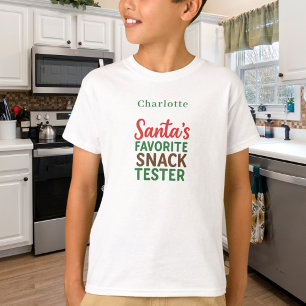 T-shirt Noël citation drôle nom du testeur de snack