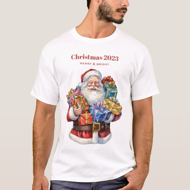 T-shirt Noël classique de Jolly Santa Claus (Devant)